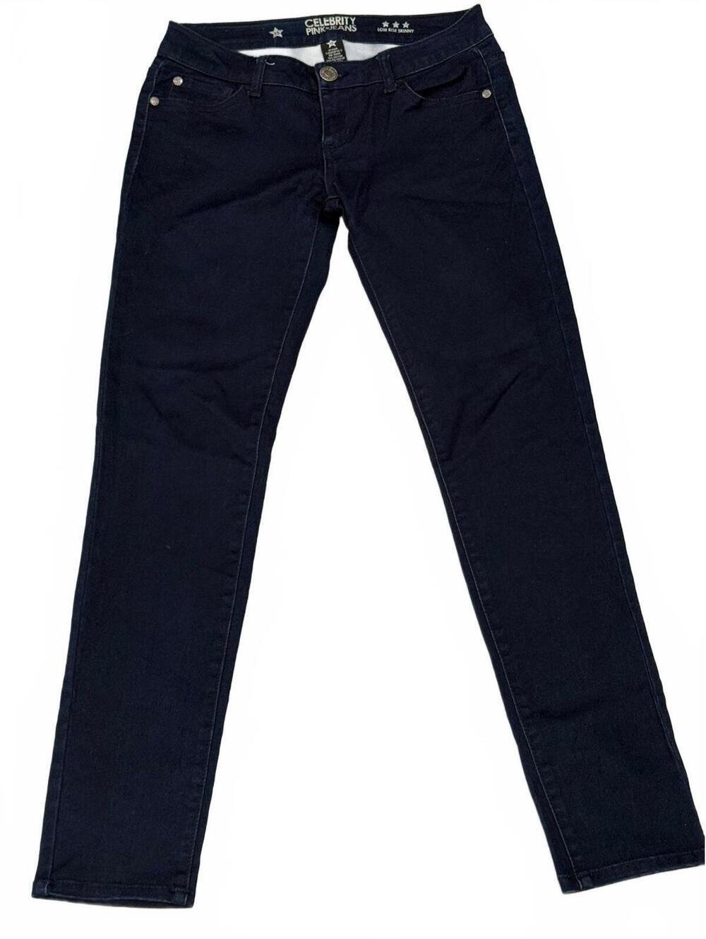 Celebrity Pink Low Rise Skinny Jeans in Dark Blue - Size 1S